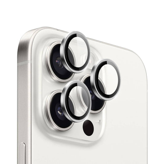 Apple iPhone 15 Pro Max Wiwu LG-003 Lens Guard Scratch Resistant Sapphire Camera Lens Protector Titanium-White 