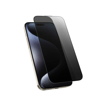 Apple iPhone 15 Pro Max Wiwu Wi-SQ009 Easy Install iPrivacy 360° Anti-Peep Oleofobik Temperli Cam Ekran Koruyucu + Kolay Uygulama Aparatlı Siyah