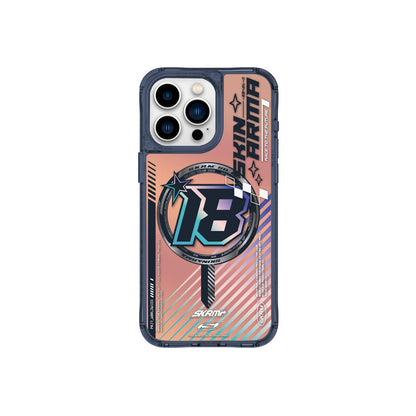 Apple iPhone 15 Pro SkinArma M-safe Şarj Özellikli Sticker Yapıştırmalı Drift Kapak Mavi