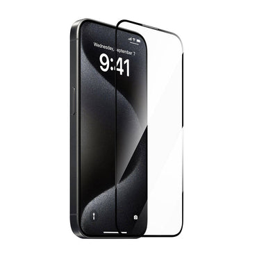 Apple iPhone 15 Pro Wiwu GT-008 Polymer Oleophobic Coating Transparent Smooth Tempered Glass Screen Protector 10-Pack Black 