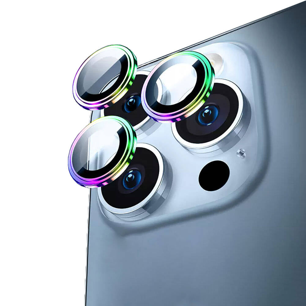 Apple iPhone 15 Pro Wiwu Lens Guard Metal Camera Lens Protector Navy Blue 