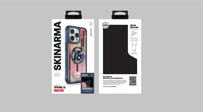Apple iPhone 15 Pro Max SkinArma M-safe Şarj Özellikli Sticker Yapıştırmalı Drift Kapak Siyah