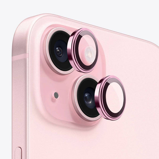 Apple iPhone 15 Wiwu Lens Guard Metal Camera Lens Protector Pink 