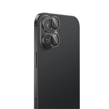 Apple iPhone 16 Benks Parlama Önleyici Glass Warrior Metal Kamera Lens Koruyucu Koyu Gri