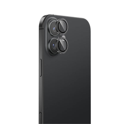 Apple iPhone 16 Benks Parlama Önleyici Glass Warrior Metal Kamera Lens Koruyucu Koyu Gri