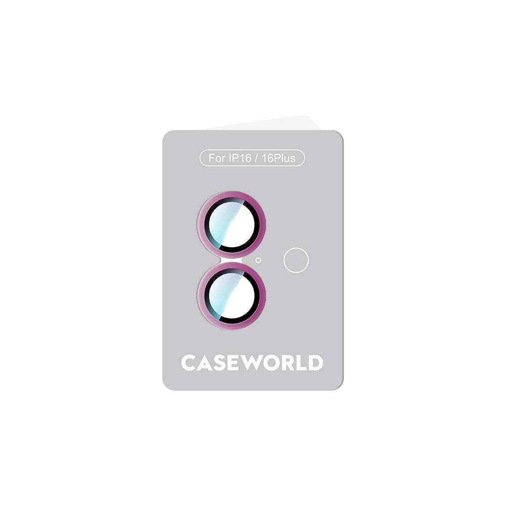 Apple iPhone 16 CaseWorld Alloy Two-Color Serisi Lens Koruyucu Pembe