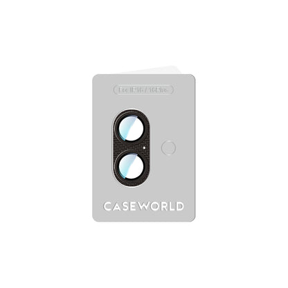 Apple iPhone 16 CaseWorld Karbon Fiber Serisi Anti Reflective Ultra Clear Full Kamera Lens Koruyucu Siyah