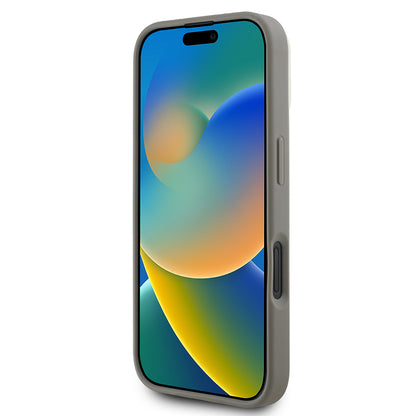 Apple iPhone 16 Kılıf DKNY Orjinal Lisanslı M-safe Şarj Özellikli 3D Yazılı Checkered Pattern Kapak Siyah