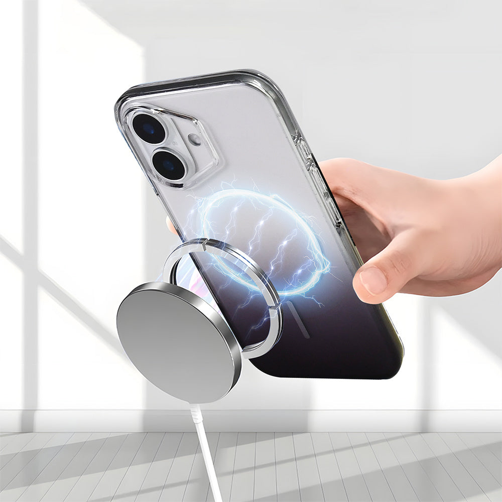 Apple iPhone 16 Kılıf M-Safe Şarj Özellikli Zore Septik Silikon Kapak Turkuaz