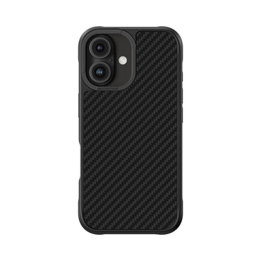 Apple iPhone 16 Kılıf M-safe Şarj Özellikli 1500D Aramid Fiber Amazingthing Titan Max Serisi Kapak Siyah