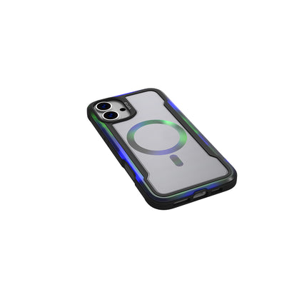 Apple iPhone 16 Kılıf M-safe Şarj Özellikli Airbagli Raptic Shield 2.0 Serisi Şeffaf Arka Yüzey Kapak Siyah