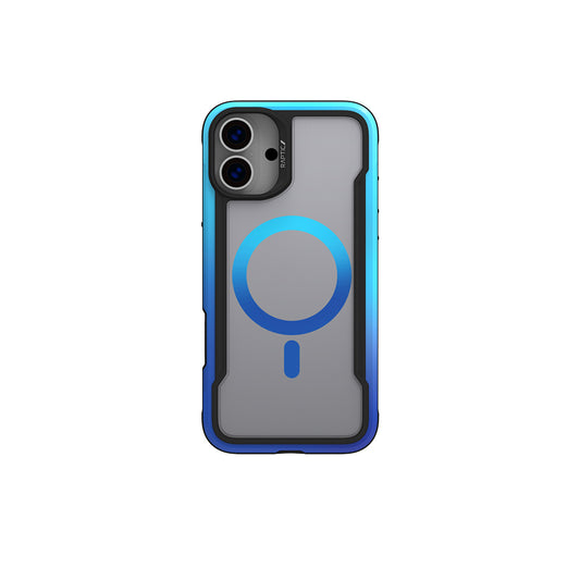 Apple iPhone 16 Kılıf M-safe Şarj Özellikli Airbagli Raptic Shield 2.0 Serisi Şeffaf Arka Yüzey Kapak Turkuaz