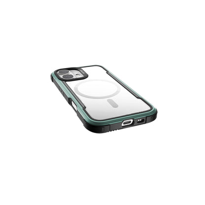 Apple iPhone 16 Kılıf M-safe Şarj Özellikli Airbagli Raptic Shield Serisi Şeffaf Arka Yüzey Kapak Yeşil