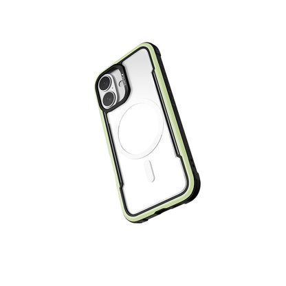 Apple iPhone 16 Kılıf M-safe Şarj Özellikli Airbagli Raptic Shield Serisi Şeffaf Arka Yüzey Kapak Kırmızı