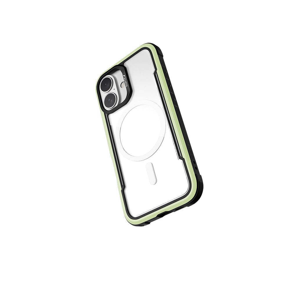 Apple iPhone 16 Kılıf M-safe Şarj Özellikli Airbagli Raptic Shield Serisi Şeffaf Arka Yüzey Kapak Kırmızı