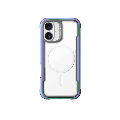 Apple iPhone 16 Kılıf M-safe Şarj Özellikli Airbagli Raptic Shield Serisi Şeffaf Arka Yüzey Kapak Colorful