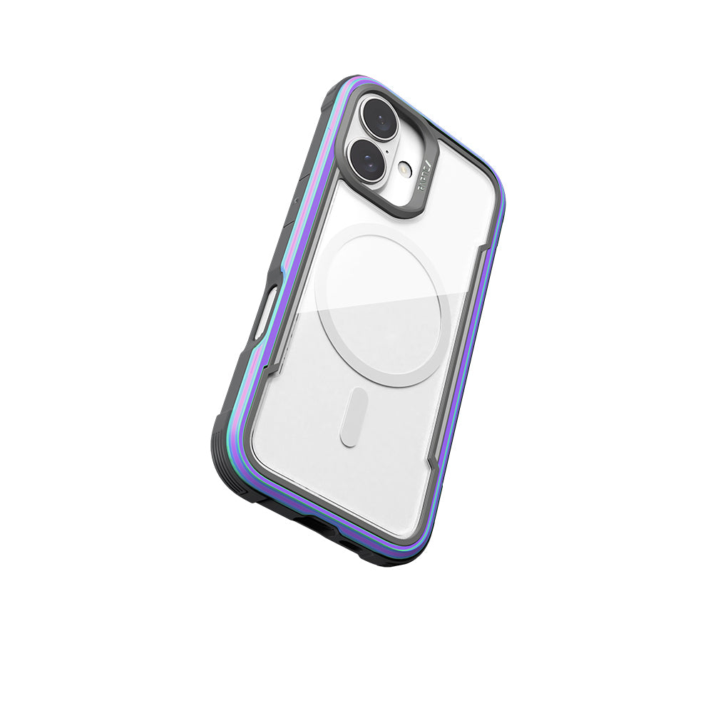 Apple iPhone 16 Kılıf M-safe Şarj Özellikli Airbagli Raptic Shield Serisi Şeffaf Arka Yüzey Kapak Kahverengi