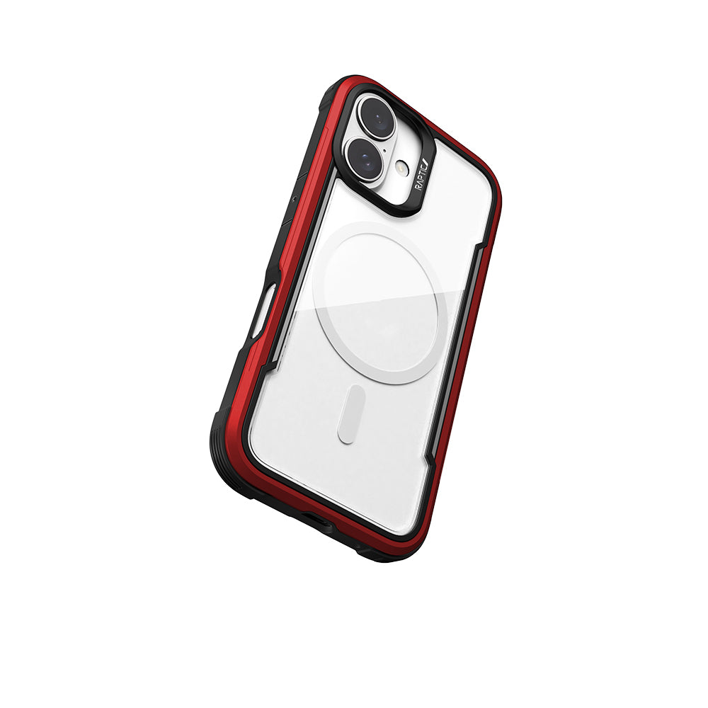 Apple iPhone 16 Kılıf M-safe Şarj Özellikli Airbagli Raptic Shield Serisi Şeffaf Arka Yüzey Kapak Siyah