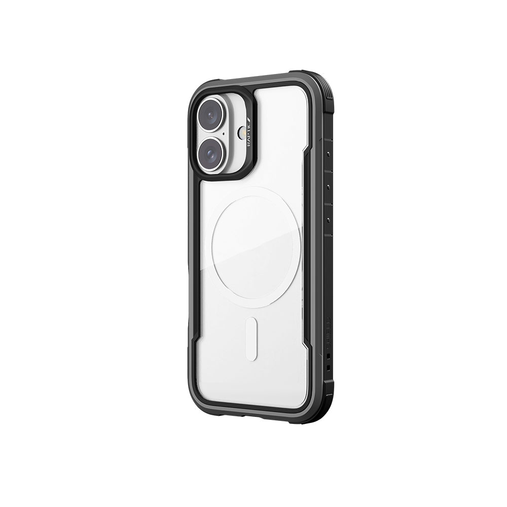 Apple iPhone 16 Kılıf M-safe Şarj Özellikli Airbagli Raptic Shield Serisi Şeffaf Arka Yüzey Kapak Kırmızı