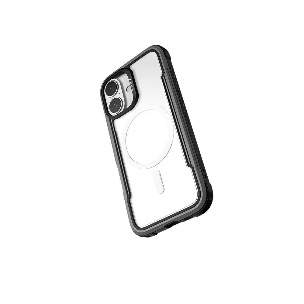 Apple iPhone 16 Kılıf M-safe Şarj Özellikli Airbagli Raptic Shield Serisi Şeffaf Arka Yüzey Kapak Kırmızı