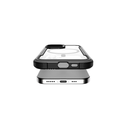 Apple iPhone 16 Kılıf M-safe Şarj Özellikli Airbagli Raptic Shield Serisi Şeffaf Arka Yüzey Kapak Kırmızı
