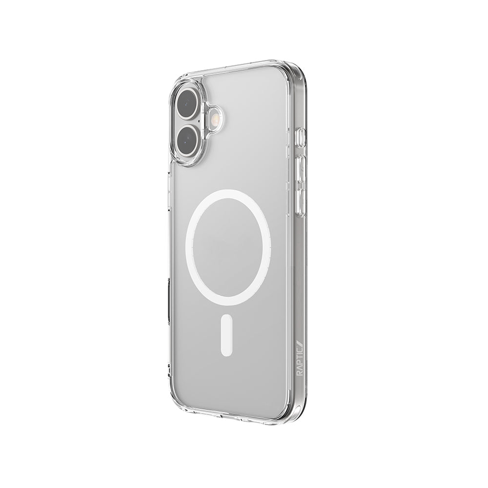 Apple iPhone 16 Kılıf M-safe Şarj Özellikli Raptic Crystal M-safe Serisi Şeffaf Kapak Şeffaf