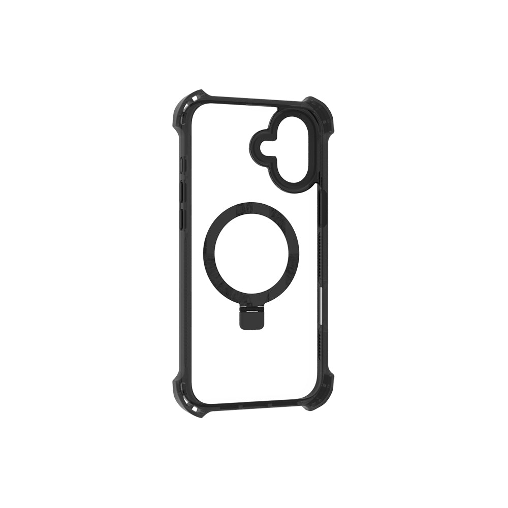 Apple iPhone 16 Kılıf M-safe Şarj Özellikli Raptic Dual Serisi Şeffaf Standlı Kapak Şeffaf