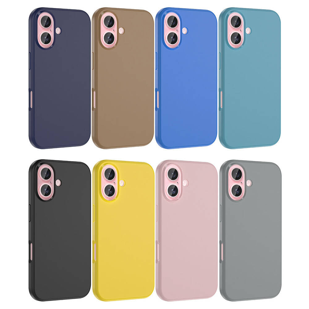 Apple iPhone 16 Case M-Safe Charging Feature Liquid Technology Erasable Hard Zore Kiwi Cover Rose Gold