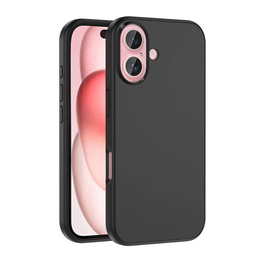 Apple iPhone 16 Case M-Safe Charging Feature Liquid Technology Erasable Hard Zore Kiwi Cover Black