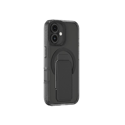 Apple iPhone 16 Kılıf M-safe Şarj Özellikli Standlı Amazingthing Titan Pro Plus Kapak Siyah