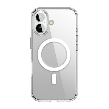 Apple iPhone 16 Kılıf M-safe Şarj Özellikli Transparan Sert PC Wlons Pita Kapak Şeffaf