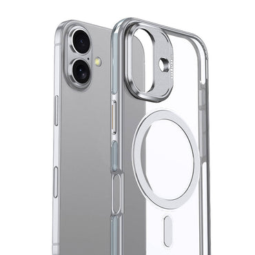 Apple iPhone 16 Kılıf M-safe Şarj Özellikli Wlons Standlı Efsane Kapak Mavi