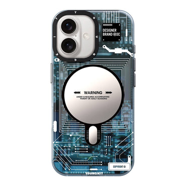 Apple iPhone 16 Case M-safe Charging Feature Youngkit Technology Series Cover Gray 