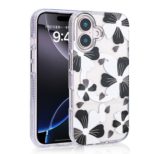 Apple iPhone 16 Case Zore Papat Cover Black with M-safe Charging Feature