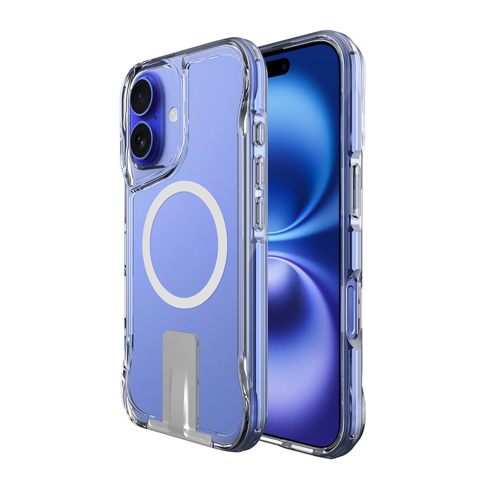 Apple iPhone 16 Case M-safe Charging Feature Zore T-Max Stand Cover Transparent
