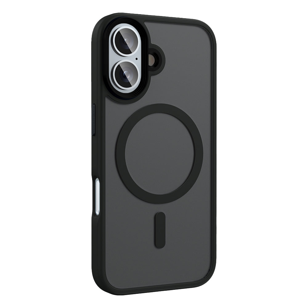 Apple iPhone 16 Case Matte Back Surface Wireless Charging Feature Zore Flet M-safe Cover Silver