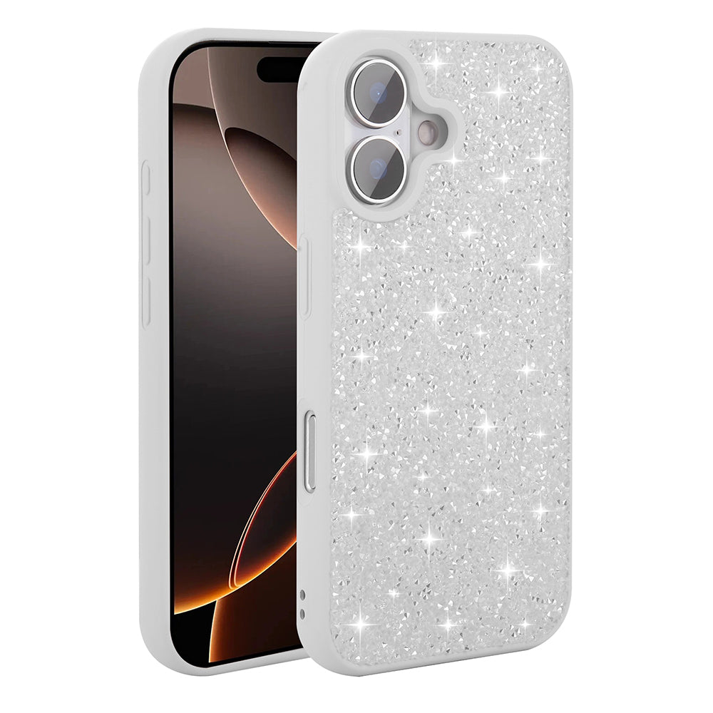 Apple iPhone 16 Case Shiny Stone Design Zore Diamond Cover Pink
