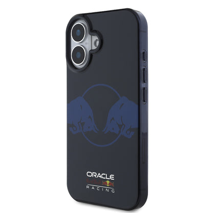Apple iPhone 16 Kılıf Redbull Orjinal Lisanslı M-safe Şarj Özellikli IML Çift Boğa Baskılı Sert PC  Kapak Lacivert
