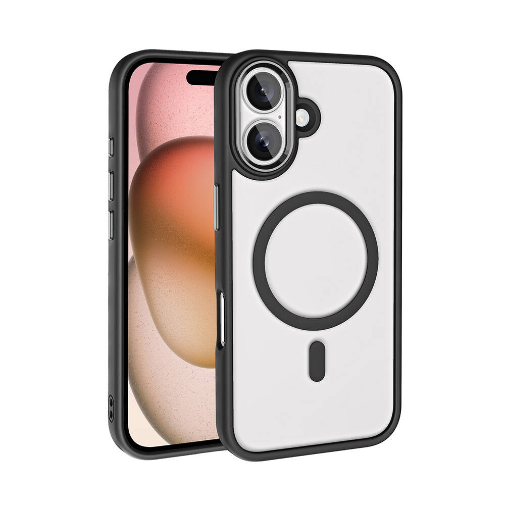 Apple iPhone 16 Case Wireless Charging Zore Chrome M-safe Silicone Cover Green