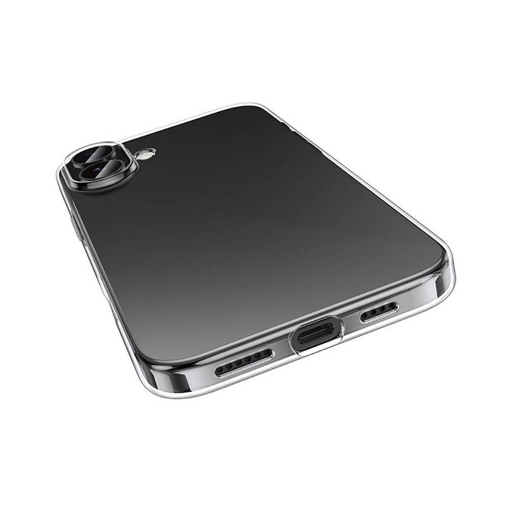 Apple iPhone 16 Case Zore Super Silicone Cover Transparent
