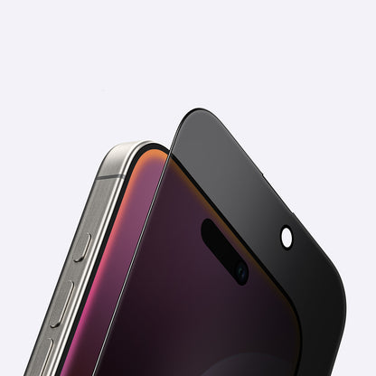Apple iPhone 16 Plus Amazingthing Radix Privacy Parmak İzi Bırakmayan Temperli Cam Ekran Koruyucu Siyah