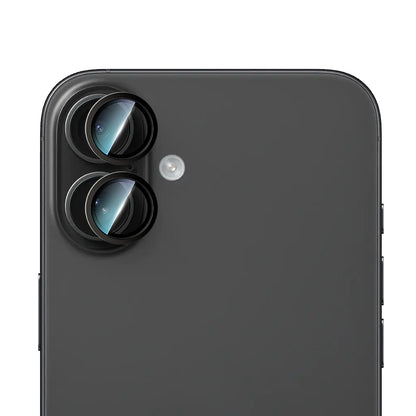 Apple iPhone 16 Plus CaseWorld Alloy Serisi Oleofobik Anti Reflective Kamera Lens Koruyucu Siyah