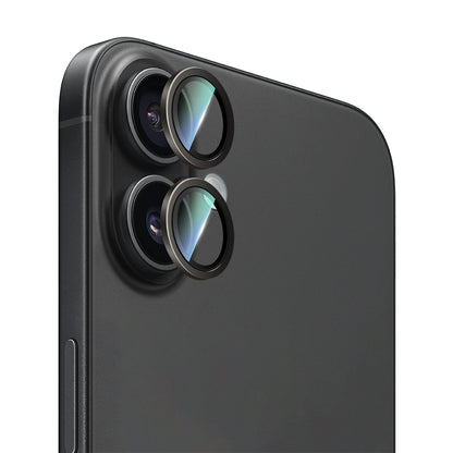 Apple iPhone 16 Plus CaseWorld Alloy Two-Color Serisi Lens Koruyucu Siyah
