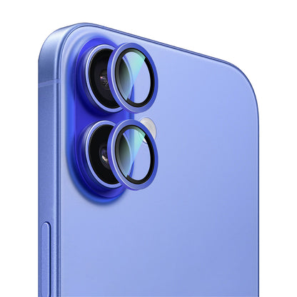 Apple iPhone 16 Plus CaseWorld Alloy Two-Color Serisi Lens Koruyucu Mavi