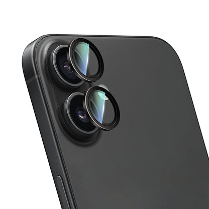 Apple iPhone 16 Plus CaseWorld Karbon Fiber Serisi Anti Reflective Ultra Clear Full Kamera Lens Koruyucu Siyah