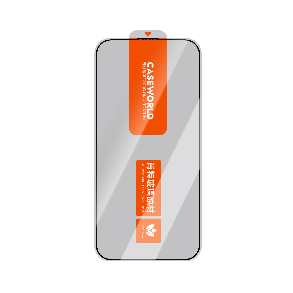 Apple iPhone 16 Plus CaseWorld Ultra-Thin Serisi 0.15mm 3D Schott Cam Temperli Ekran Koruyucu Şeffaf