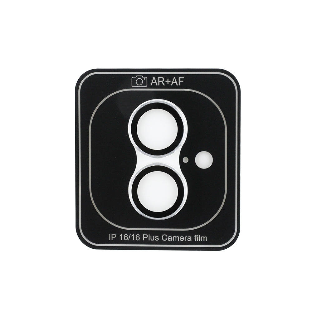 Apple iPhone 16 Plus Guess Original Licensed Metal Camera Lens Protector Silver 