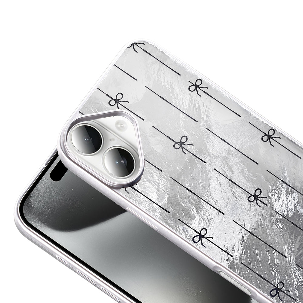 Apple iPhone 16 Plus Case Patterned Zore Mep Cover Pearl Bow