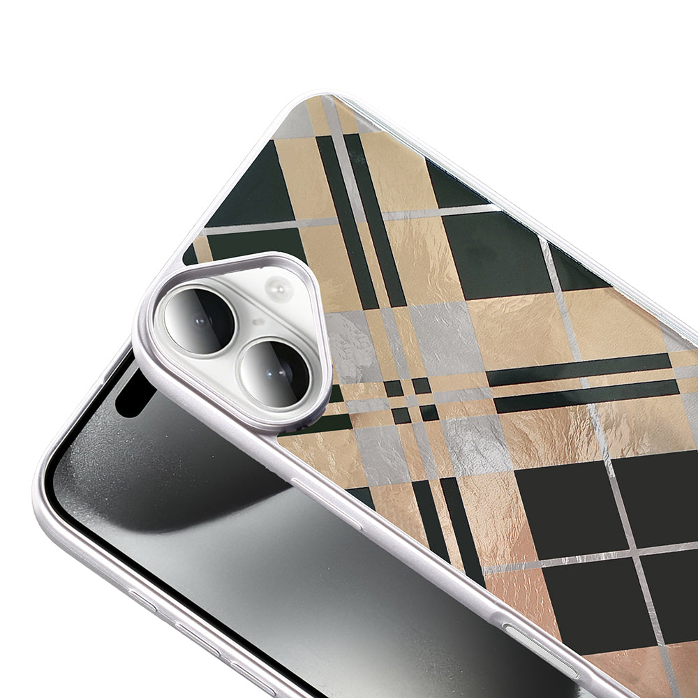 Apple iPhone 16 Plus Case Patterned Zore Mep Cover Gold Leopard