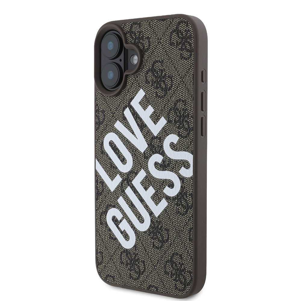 Apple iPhone 16 Plus Case Guess Original Licensed Big Love Guess Cover Brown